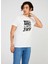 Bisiklet Yaka Baskılı Beyaz Erkek T-Shirt TC711410 1