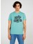 Bisiklet Yaka Baskılı Mint Erkek T-Shirt TC712110 1