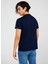 Bisiklet Yaka Baskılı Lacivert Erkek T-Shirt TC712610 2