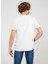 Bisiklet Yaka Baskılı Beyaz Erkek T-Shirt TC712510 2