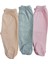 Bebek Patikli Alt Hava Alır Kumaş Düz Renk (3 Lü Paket Gri-Somon-Pembe)10 2