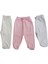 Bebek Patikli Alt Hava Alır Kumaş Düz Renk (3 Lü Paket Beyaz-Pembe-Krem) 4