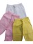 Bebek Patikli Alt Hava Alır Kumaş Düz Renk (3 Lü Paket Beyaz-Sarı-Pembe) 3