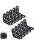 10 Dik Açılı Braket Sabit Braket L Şekilli Conta 40 x 40 x 17 mm Dik Açılı Braket Vidalı Siyah (Yurt Dışından) 1