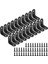 Montaj Braketi Siyah Dik Açılı Braket L-Şekilli Metal Braket Ahşap Mobilya Dolap Braketi Için Vidalı 20 Parça 30 * 30 * 16 mm (Yurt Dışından) 1