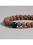 Sertifikalı Doğaltaş Rudraksha - Lapis Lazuli Bileklik 8mm 5