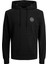 Jack&jones 12205081 Yuvarlak Armalı Kapsonlu Ip Baglamalı Kanguru Cep Sweat Siyah-M 1