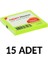 15 Adet Postit 75MM X75MM Yapışkanlı Kağıt 80 Yaprak Yeşil 1