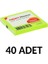 40 Adet Postit 75MM X75MM Yapışkanlı Kağıt 80 Yaprak Yeşil 1