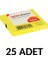 25 Adet Postit 75MM x 75MM Yapışkanlı Kağıt 80 Yaprak Sarı 1