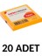 20 Adet Postit 75MM X75MM Yapışkanlı Kağıt 80 Yaprak Turuncu 1