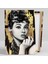 Gold Detaylı Audrey Hepburn ve Marlyn Monroe Ikili Kombin 2 Li Set Kanvas Tablo 2