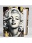 Gold Detaylı Audrey Hepburn ve Marlyn Monroe Ikili Kombin 2 Li Set Kanvas Tablo 3
