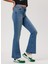 Lee Cooper Yüksek Bel Ispanyol Paça Flare Kadın Denim Pantolon 232 Lcf 121012 Luna Blue Lıght 3