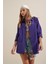 Kadın Oversize Gömlek Violet 4