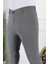 Erkek Koyu Gri Slim Fit Keten Pantolon 2