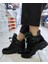 22K308-3 Kadın Siyah Sneaker Ayakkabı 1