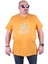Büyük Beden Erkek Baskılı Tişört Lightning 23132 Hardal 2