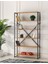 Ferforje Beyaz Ahşap 5 Raflı Kitaplık 100X30X180 1