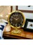 Gold Parlak Metal Ofis Salon Otel Masa Saati B5 1