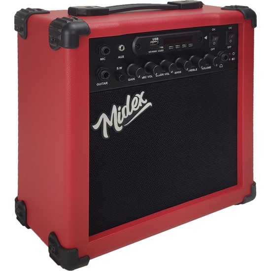 Midex MGA25RD ELEKTRO Gitar Amfisi 25 Watt USB Bluetooth Fiyatı