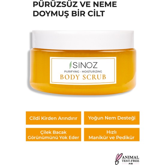 Sinoz Besleyici, Arındırıcı ve Nemlendirici Vücut Peelingi 250 ML