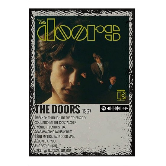 Ekart The Doors Spotify Kodlu Albüm Kapağı Tablo Fiyatı