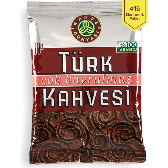 Çok Kavrulmuş Türk Kahvesi 100G 4'lü