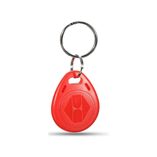 Wozlo Manyetik Anahtarlık - Rfid Keyfob Tag Göstergeç Anahtarlık 125 Khz Proximity - Kırmızı - 100 Adet