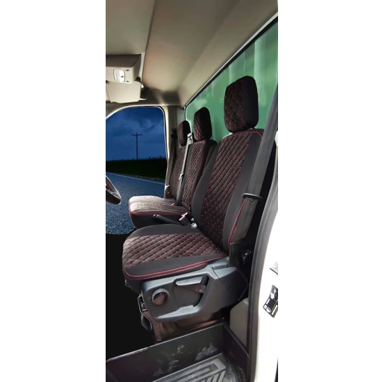 SMR Ford Transit Tek Kabin 2014 ve Üzeri Araca Özel Tay Tüyü Oto Koltuk Kılıfı