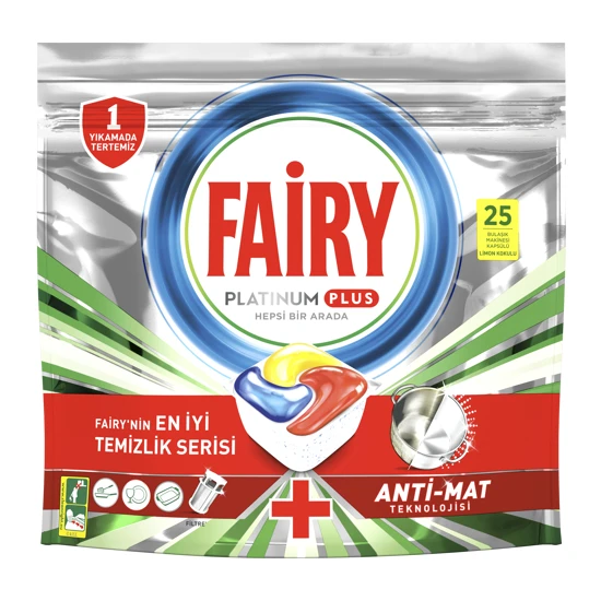 Fairy Platinum Plus Bulaşık Makinesi Deterjanı Tablet 25'li