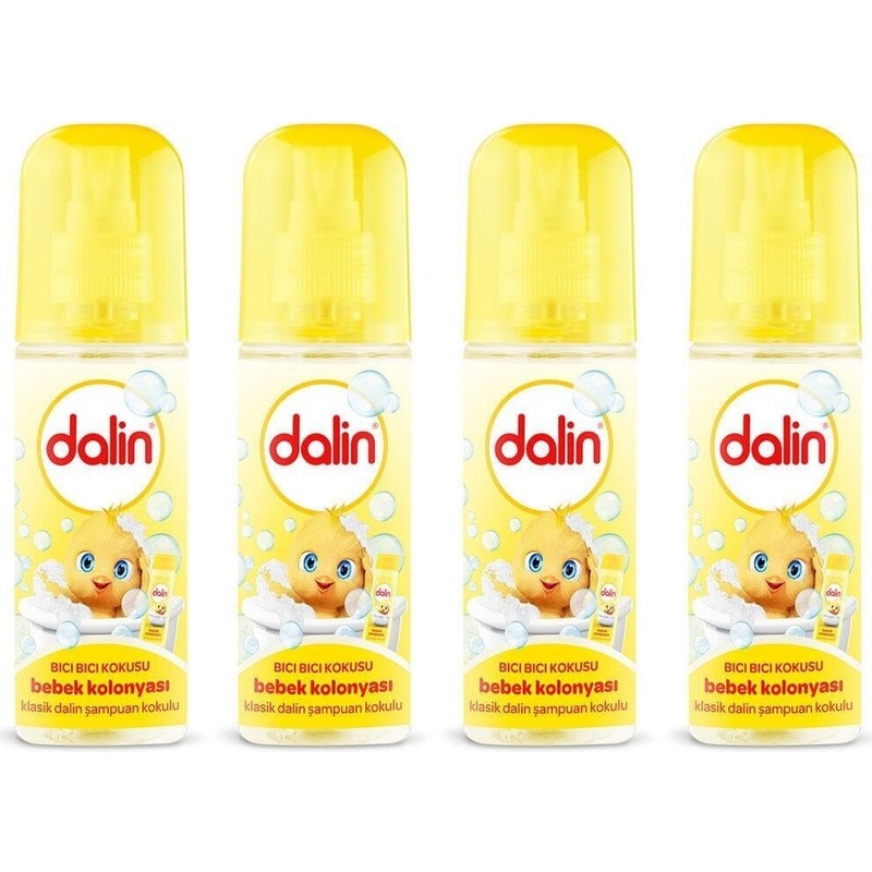 Dalin Bıcı Bıcı Kokulu Bebek Kolonyası 150 ml x 4 Adet Sprey Özellikli