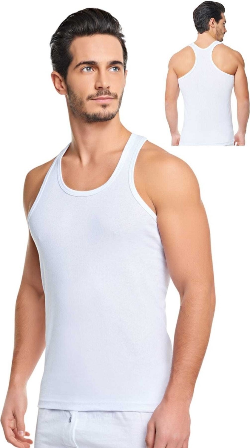 Seher Yıldızı 6'lı Paket Erkek Rambo Atlet %100 Pamuk 0058 Siyah Beyaz Gri Renk Seçenekleri görsel 7