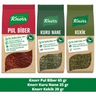 Knorr Baharat Serisi Kuru Nane 25G X1 + Pul Biber 65G X1 + Kekik 20G X1 Adet