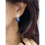 Amante Crystal Avusturya Kristalli Denim Küpe Roncato 8+14MM 3445