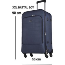 Esbuik Xxl Battal Boy 90 cm Körüklü Kumaş Valiz & Bavul