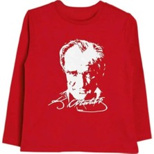 Atatürk Uzun Kollu Penye Süper Tişört 23 Nisan 29 Ekim Atatürk Uzun Kol