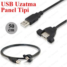 BK Teknoloji Panel Tipi Vidalı USB 2.0 Uzatma KABLOSU-50CM