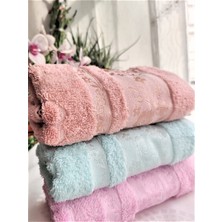 Gardenya 50X90 Cm. Jakarlı Bukle  Çeyizlik Lüks Havlu Seti (3'lü Set)