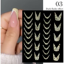 Nicole Diary 3D Reflektif Efekt Nail Art Sticker  Model - 3 (55881-3)