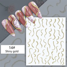 Nicole Diary 3D Reflektif Efekt Nail Art Sticker  Model - 4 (55881-4)