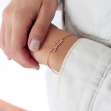 Nida Jewelry 925 Ayar Gümüş Arapça Isim Bileklik