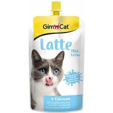 Gimcat Kedi Sütü Latte 200 ml Lezzetli ve Sindirilebilir Kedi Ödülü Yetişkin Kediler İçin