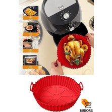 Budors Air Fryer Silikon Sepet + Air Fryer Muffin Kek Kalıbı 2 Si 1 Arada Hava Fritözü Aksesuarları