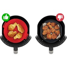 Budors Air Fryer Silikon Sepet + Air Fryer Muffin Kek Kalıbı 2 Si 1 Arada Hava Fritözü Aksesuarları