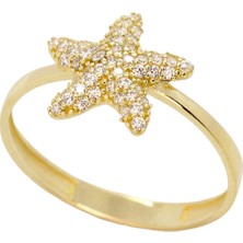 Cigold Taşlı Yüzük Deniz Yıldızı 14 Ayar Altın 1,50 gr OA-K21701028429