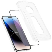 Polhammobile Polham Montaj Aparatlı 0.3mm iPhone 14 Pro 6.1 Ful Kaplama Kırılmaz Ekran Koruyucu, 9h Dayanıklı