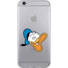 Printify Apple iPhone 6s Uyumlu Kapak Donald Duck Tasarımlı Şeffaf Silikon Kılıf
