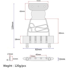 Perfk Metal Caz Kısa 4 Dize Trapez Tailpiece Gitar Bas Parçaları Aksesuar Için (Yurt Dışından)