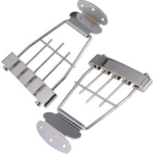 Perfk Elektrik Bas Köprü Yarı Hollow Tailpiece Trapez 4 Dize Gitar Için 15MM (Yurt Dışından)